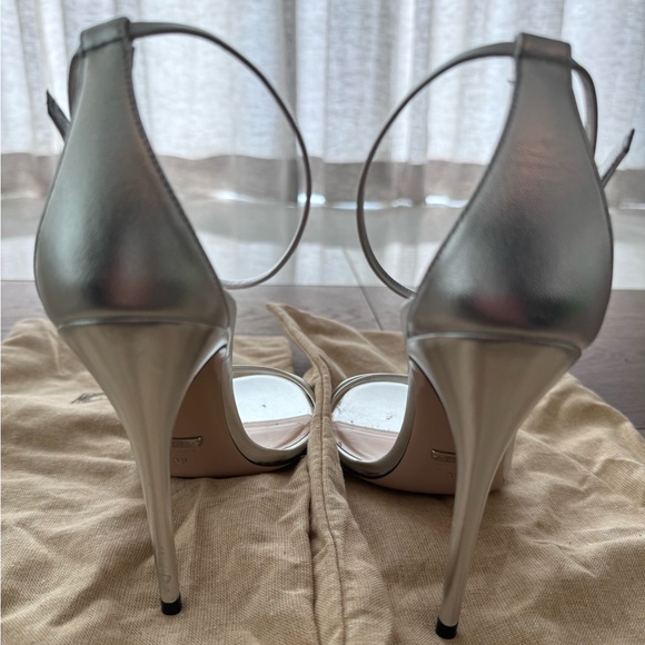 Gucci Heeled Silver Metallic Sandal/ heels/ stilettos - Picture 5 of 8